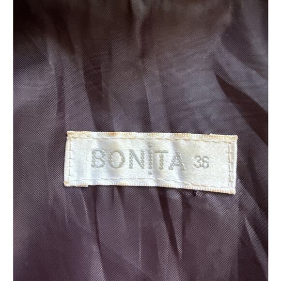 Bonita Purple Leather Blazer Size Medium - Picture 4 of 6